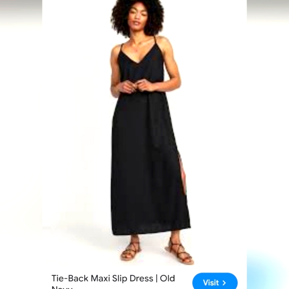 Tie-Back Maxi Slip Dress